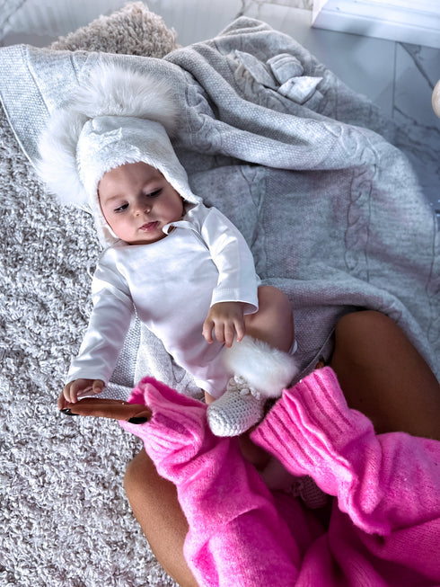 White, classic bodysuit for children